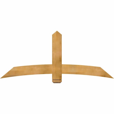 Ekena Millwork Bellingham Rough Sawn Timber Gable Bracket, Western Red Cedar, 72"W x 30"H x 2"D x 6"F, 10/12 Pitch GBW072X30X0206BEL00RWR